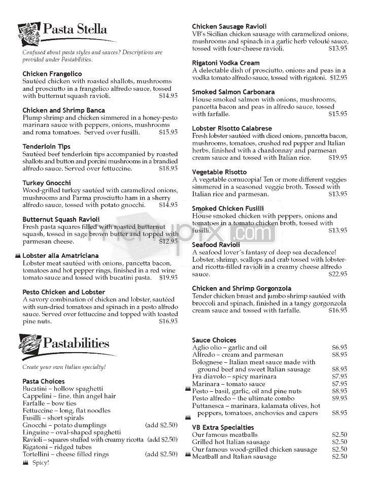 Villa Banca - Nashua, NH menu_pic