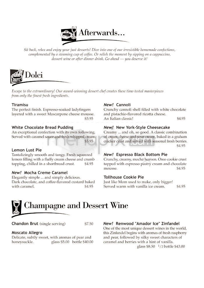 Villa Banca - Nashua, NH menu_pic