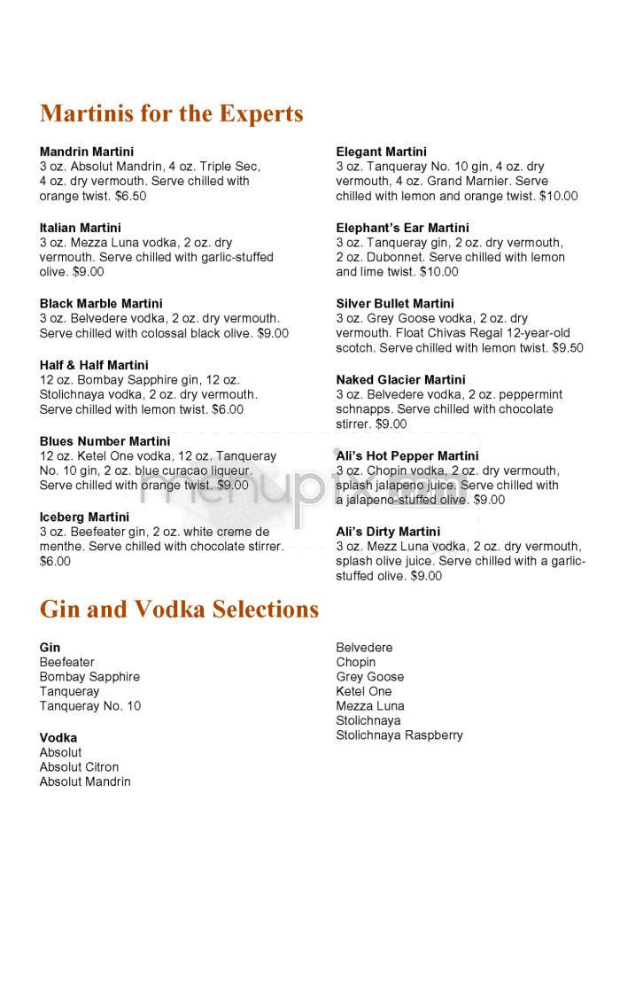 Villa Banca - Nashua, NH menu_pic