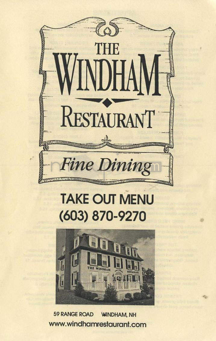 Windham Restuarants - Windham, NH menu_pic
