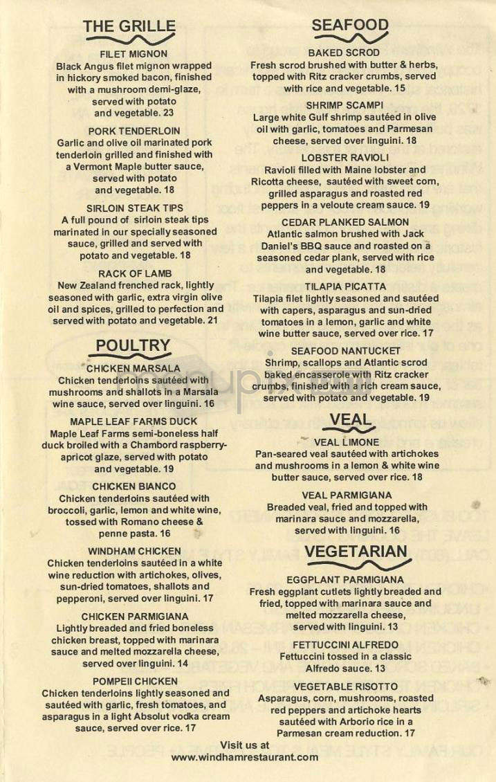 Windham Restuarants - Windham, NH menu_pic