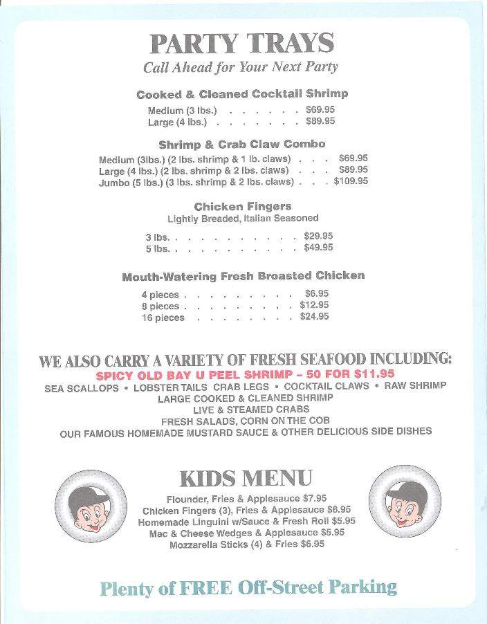 16th Street Seafood - Ocean City, NJ menu_pic