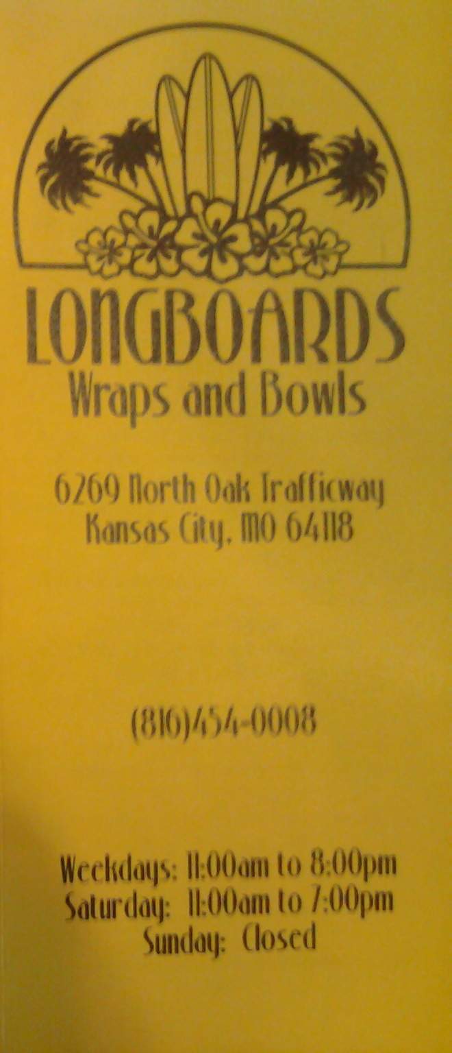 Longboards - Kansas City, MO menu_pic
