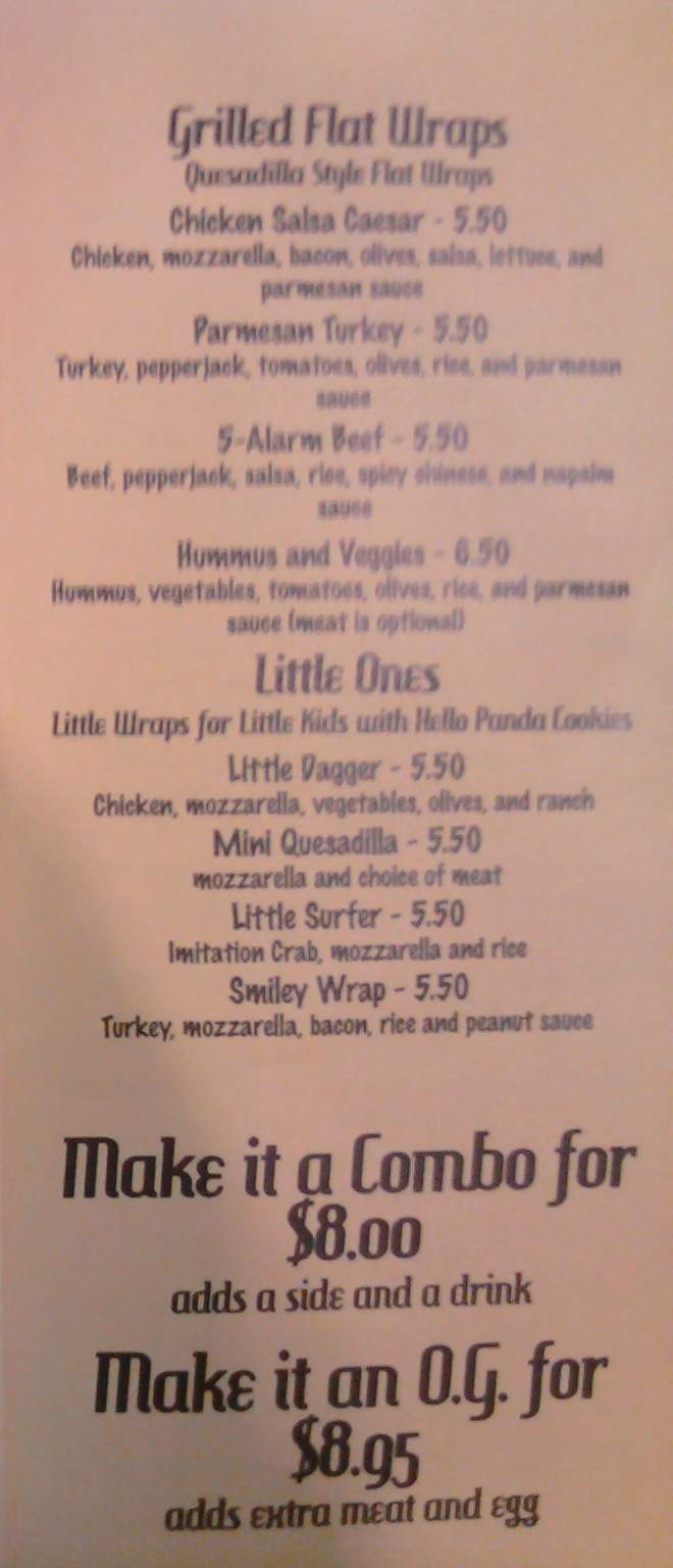 Longboards - Kansas City, MO menu_pic