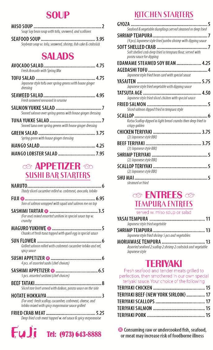 Fuji Asia Cuisine - Newark, NJ menu_pic