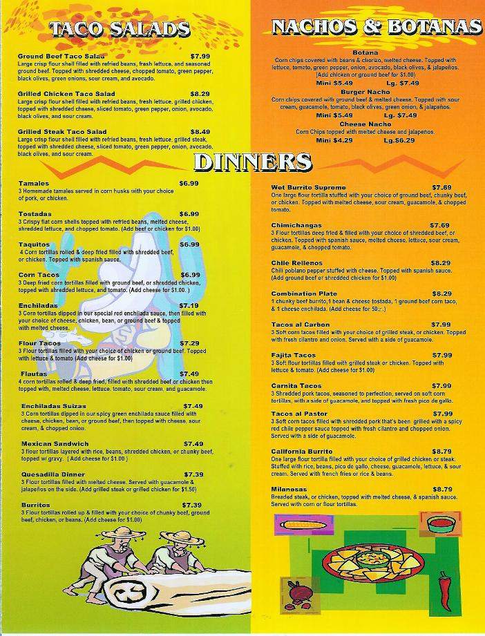 Angelinas Mexican Restaurant - Allen Park, MI menu_pic