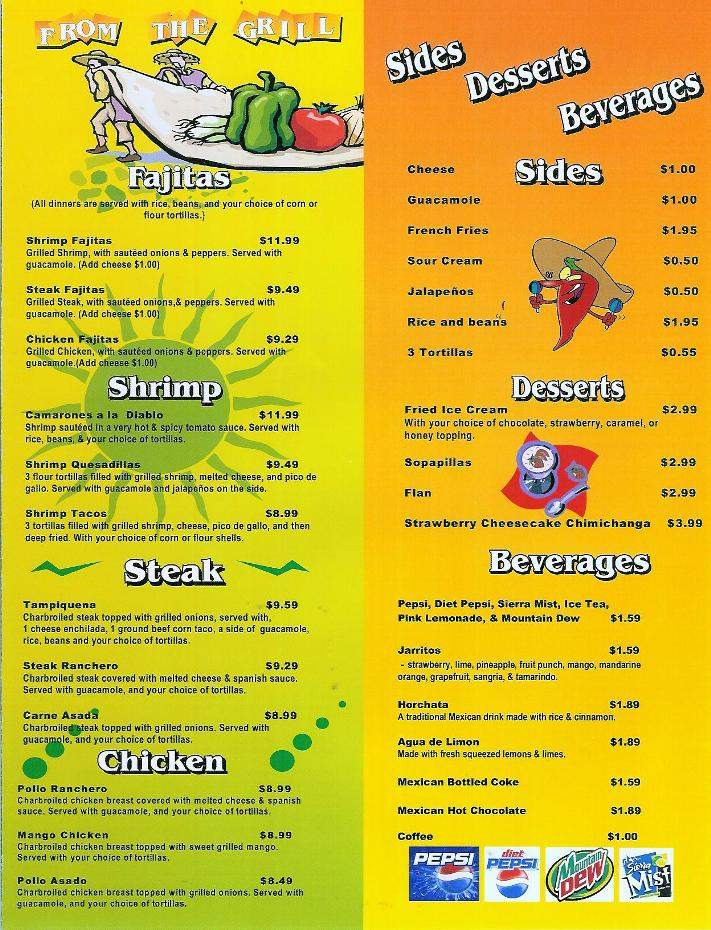 Angelinas Mexican Restaurant - Allen Park, MI menu_pic
