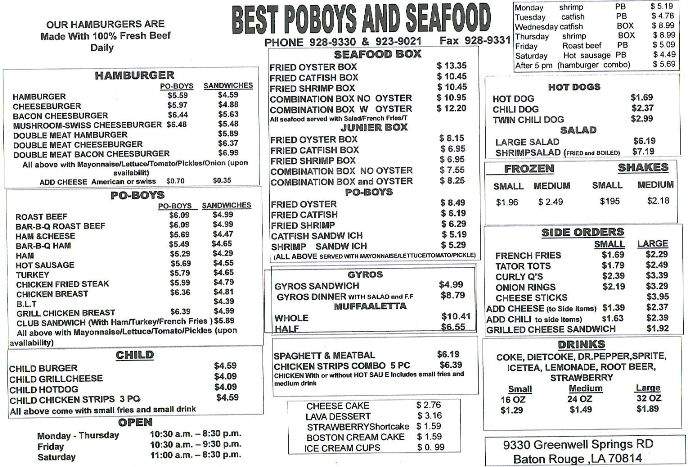 /1801281/Best-Poboy-and-Seafood-Baton-Rouge-LA - Baton Rouge, LA