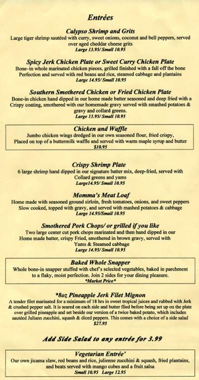 Caribbay Soul - Wilmington, NC menu_pic