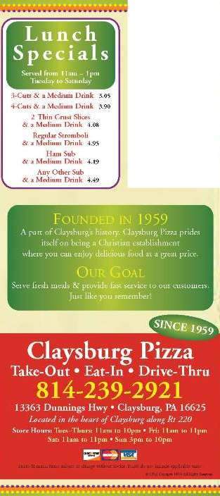 /3805144/Claysburg-Pizza-Shop-Claysburg-PA - Claysburg, PA