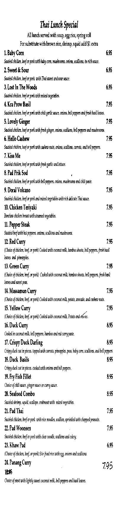 Doral Thai Restaurant - Doral, FL menu_pic