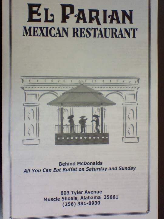 El Parian - Muscle Shoals, AL menu_pic