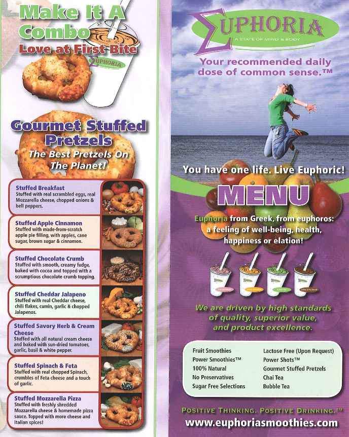 Euphoria Smoothies - Clinton, MS menu_pic