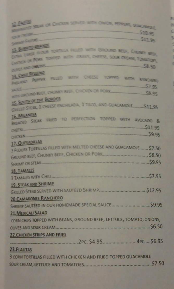 El Maguey II - Monroe, MI menu_pic