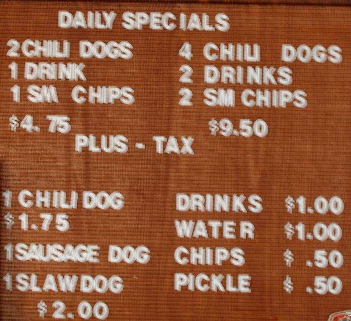 Hot Dawg Hut - Hartwell, GA menu_pic