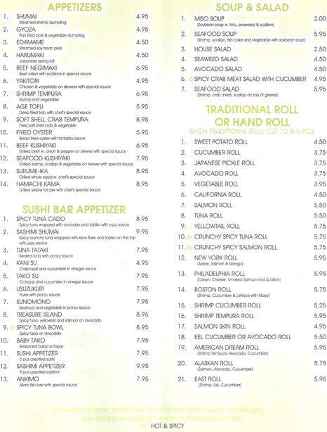 Ichiban Hibachi Steak House - Stroudsburg, PA menu_pic