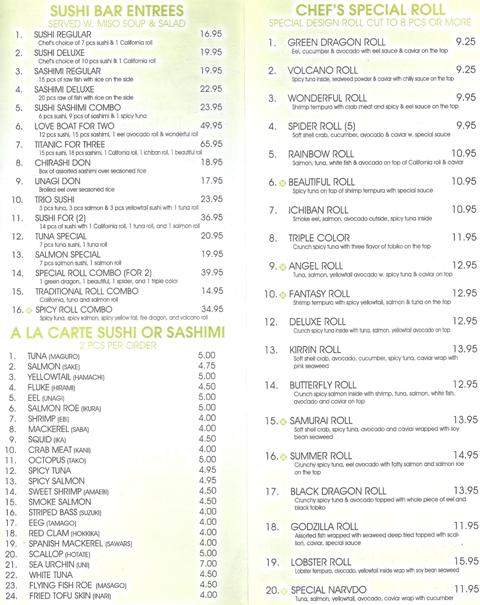 Ichiban Hibachi Steak House - Stroudsburg, PA menu_pic
