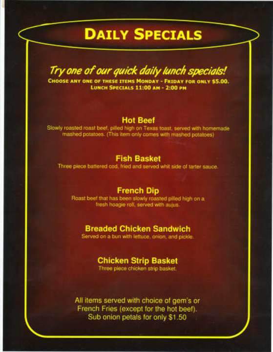 Lanny's Bar and Grill - Hadar, NE menu_pic