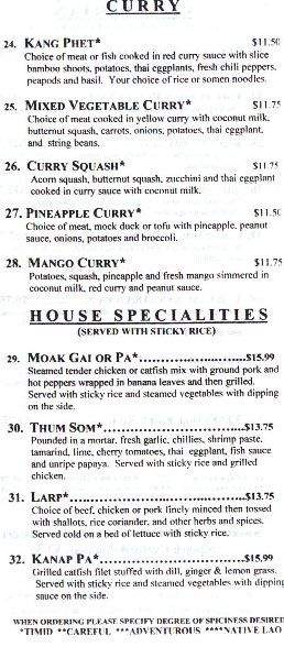 Lao Laan Xang Restaurant - Madison, WI menu_pic
