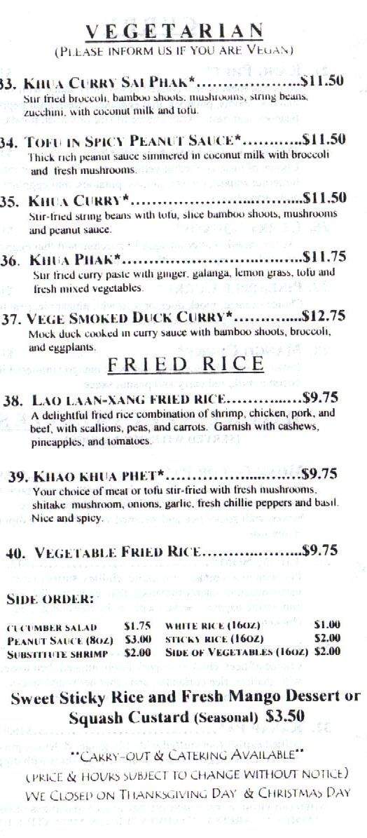 Lao Laan Xang Restaurant - Madison, WI menu_pic