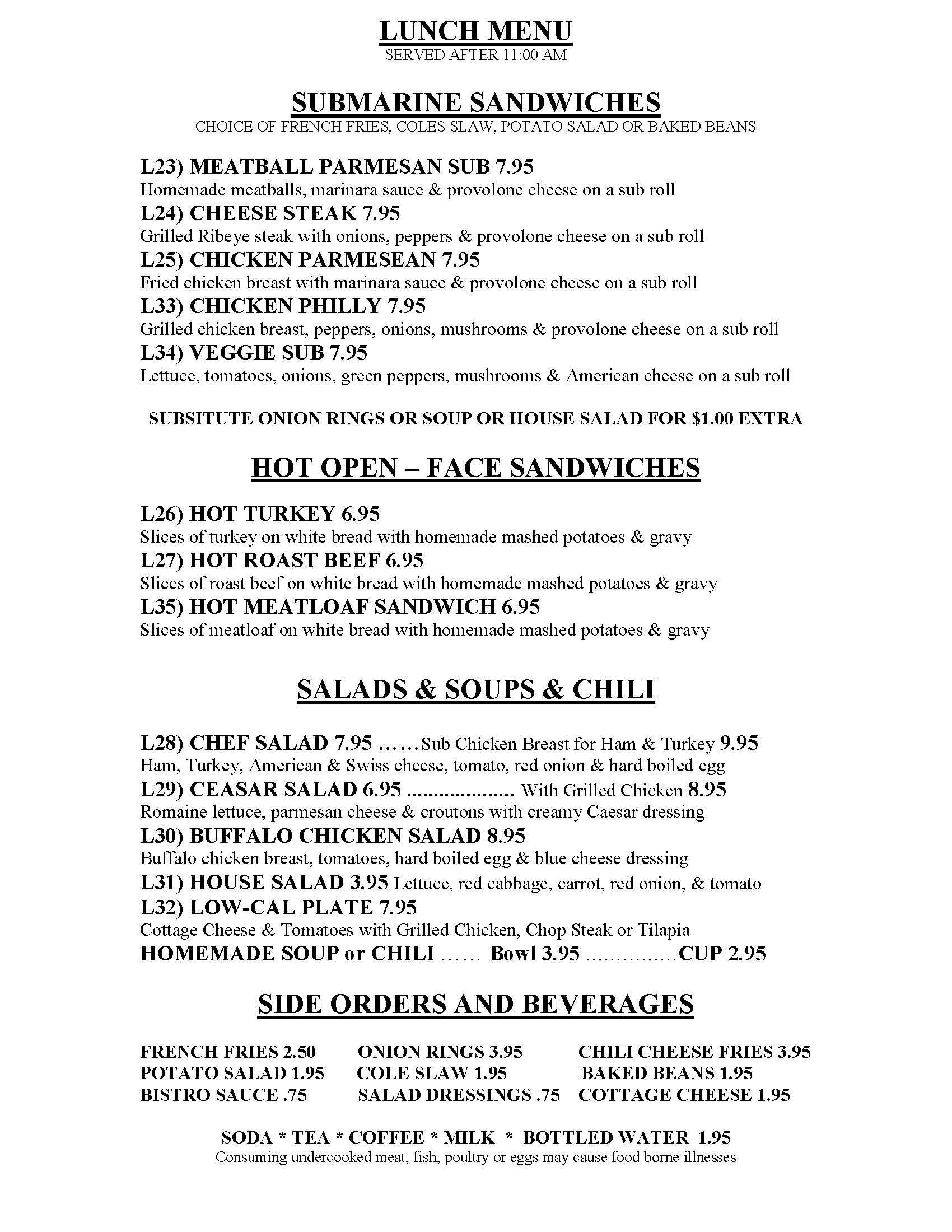 Leo's Diner - Orlando, FL menu_pic
