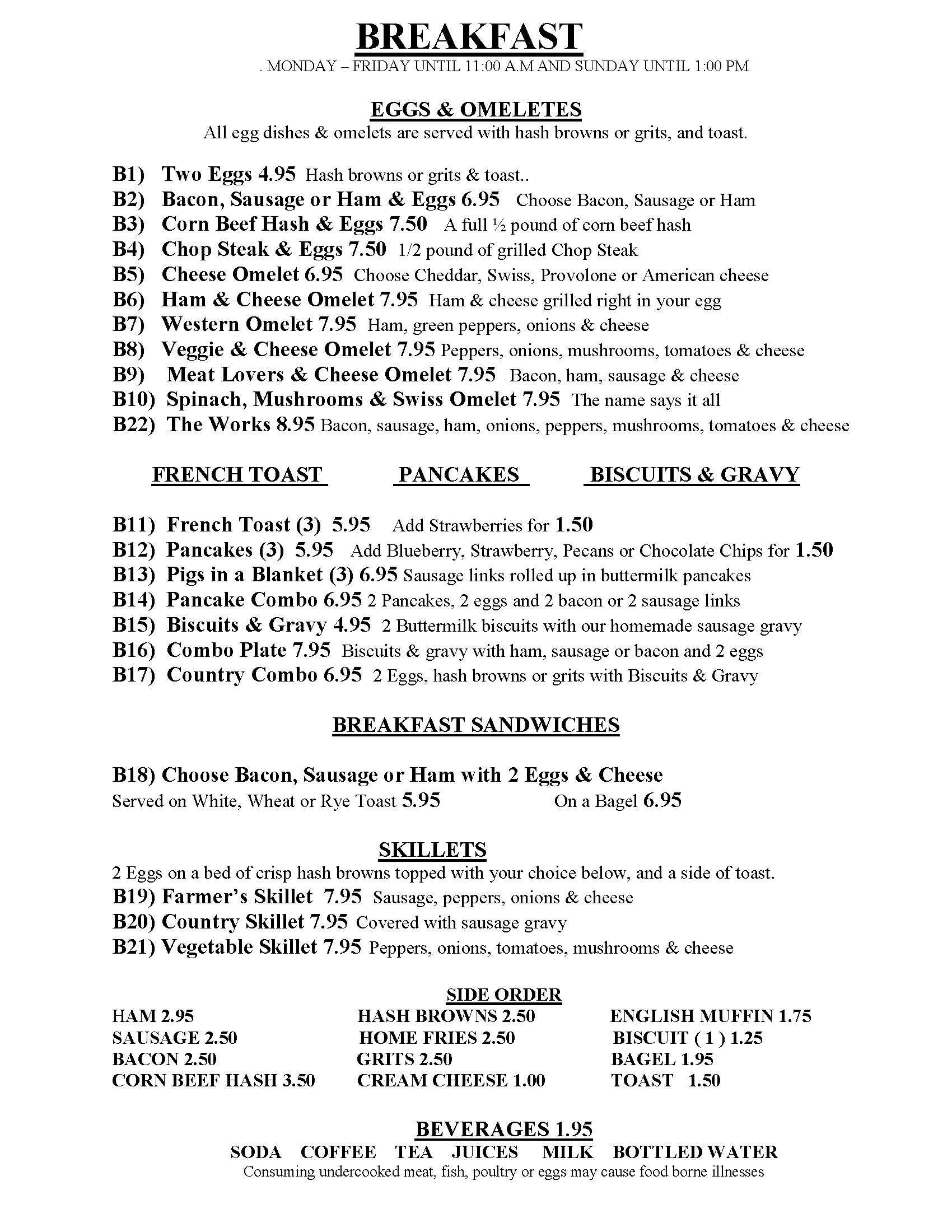 Leo's Diner - Orlando, FL menu_pic