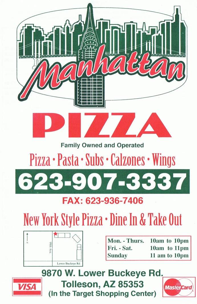 Manhattan Pizza - Tolleson, AZ menu_pic