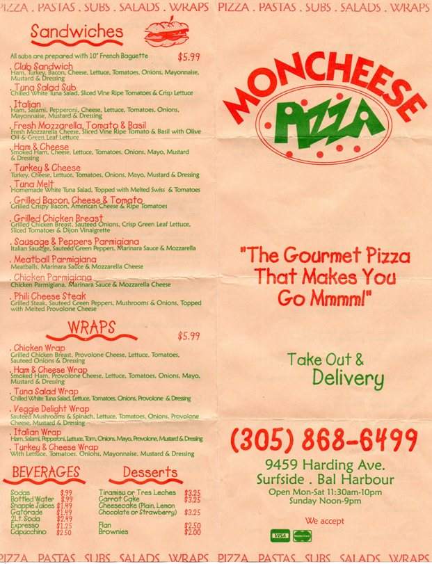 /881722/Moncheese-Pizza-Corp-Surfside-FL - Surfside, FL