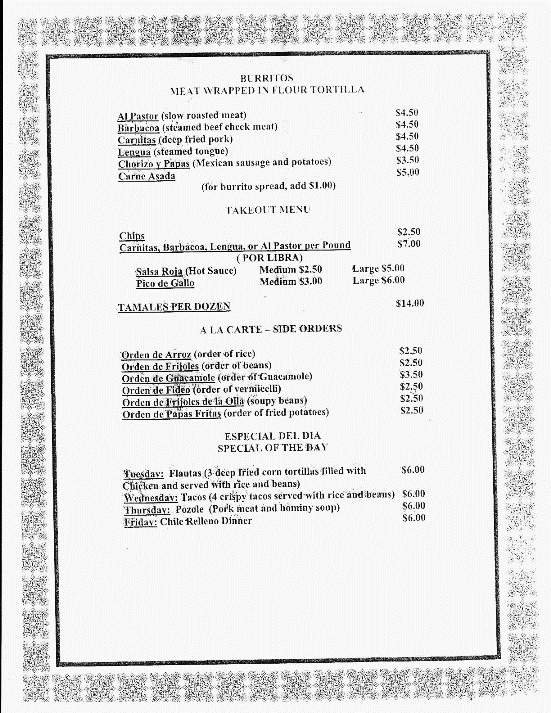 Ortega's Mexican Foods - Kansas City, MO menu_pic