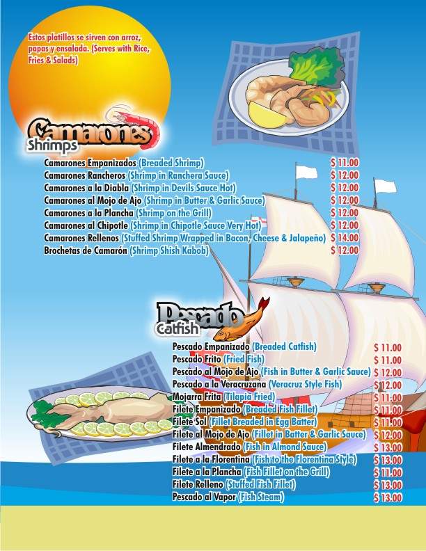 Ostioneria 7 Mares - Garland, TX menu_pic