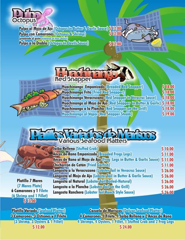 Ostioneria 7 Mares - Garland, TX menu_pic