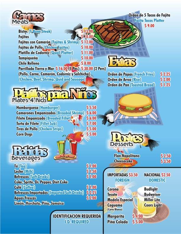 Ostioneria 7 Mares - Garland, TX menu_pic