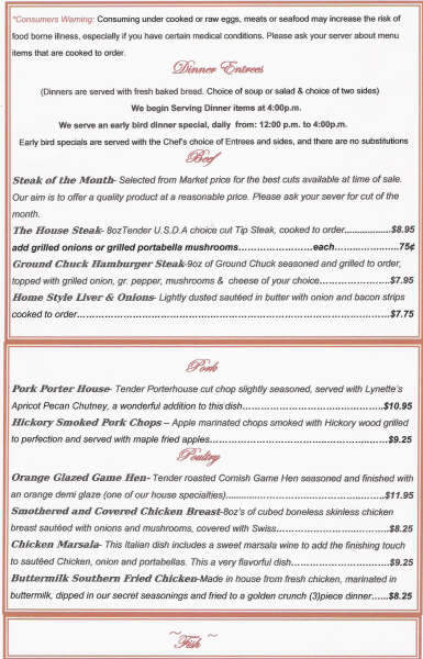 Rose Garden Cafe - Mecosta, MI menu_pic