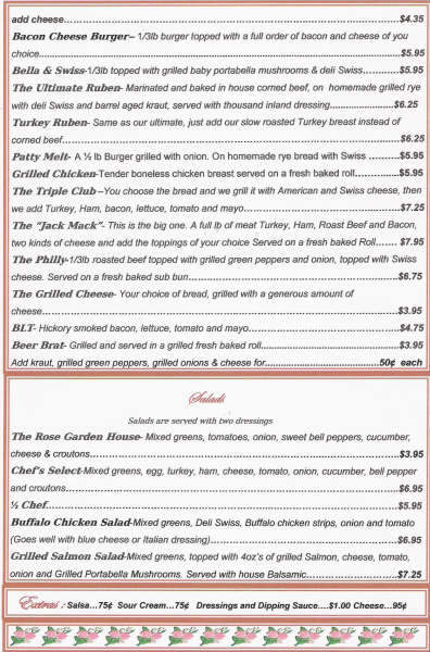 Rose Garden Cafe - Mecosta, MI menu_pic