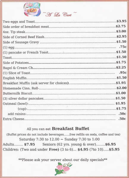 Rose Garden Cafe - Mecosta, MI menu_pic