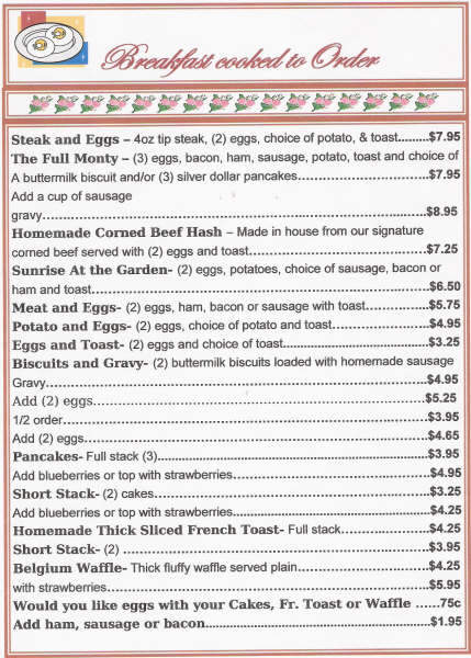 Rose Garden Cafe - Mecosta, MI menu_pic