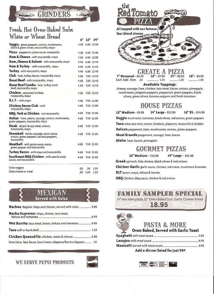 Red Tomato - Portland, MI menu_pic