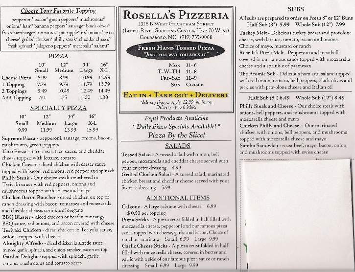 /380005395/Rosellas-Pizzeria-Goldsboro-NC - Goldsboro, NC