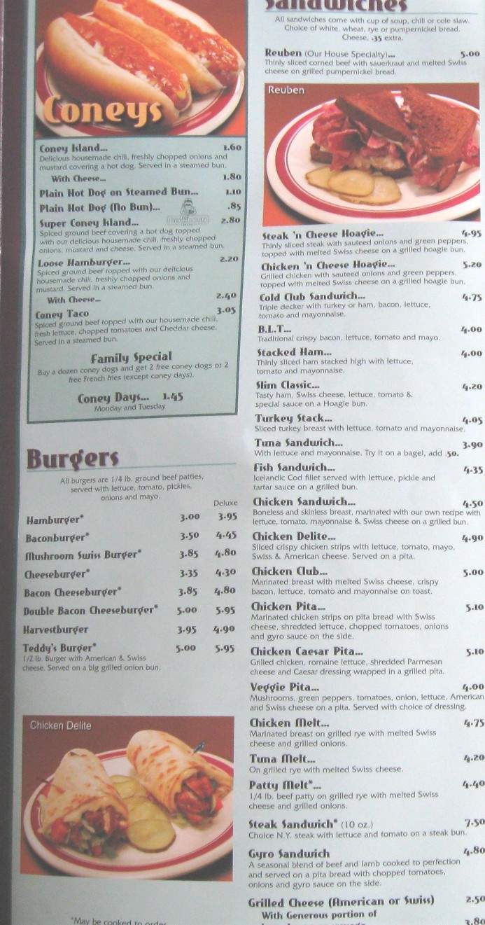 Ted's Coney Island - Richmond, MI menu_pic