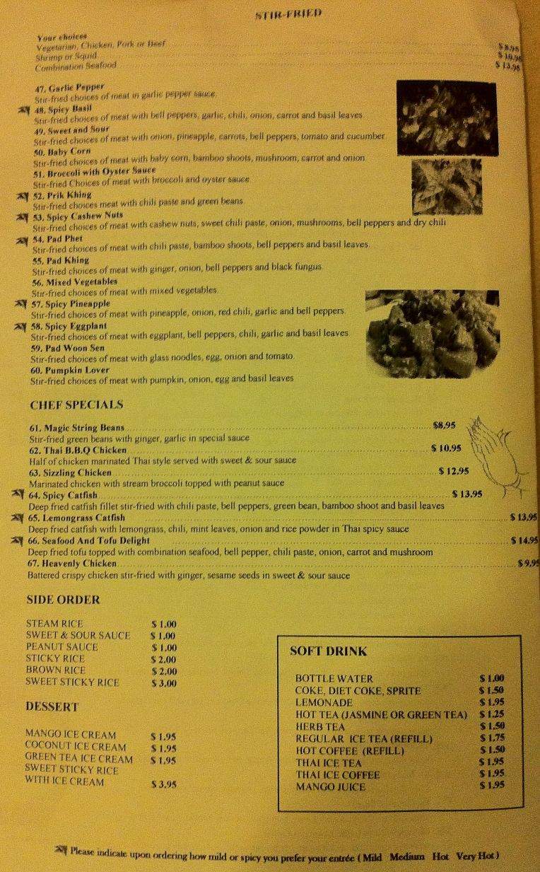 Thai Spoon - Portland, OR menu_pic
