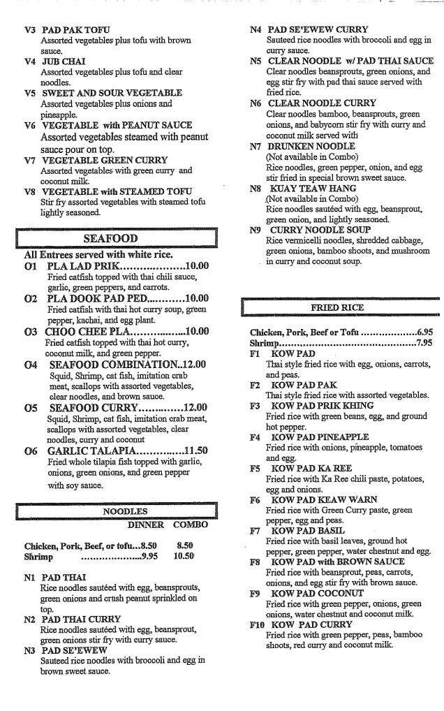 Thai Garden Restaurant - Ferndale, MI menu_pic