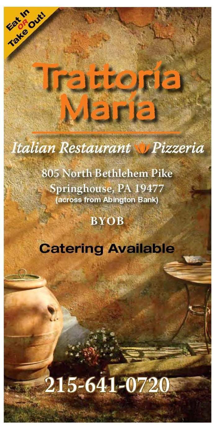 Trattoria Maria - Springhouse, PA menu_pic