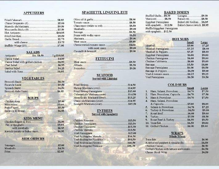 Amici Pizzeria - Point Pleasant Beach, NJ menu_pic