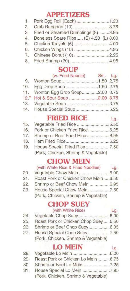 Menu Of Asian Grill Buffet In Defiance Oh 43512