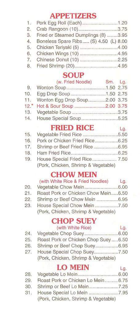 asian grill menu robinson pa