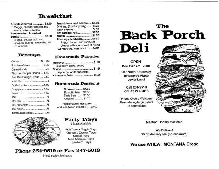 /2600951/Back-Porch-Deli-and-Bakery-Billings-MT - Billings, MT