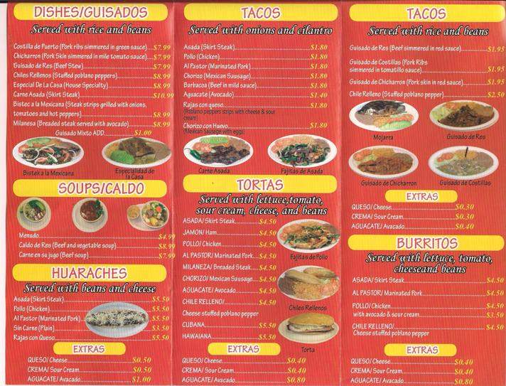 El Balcon Restaurant - Bolingbrook, IL menu_pic
