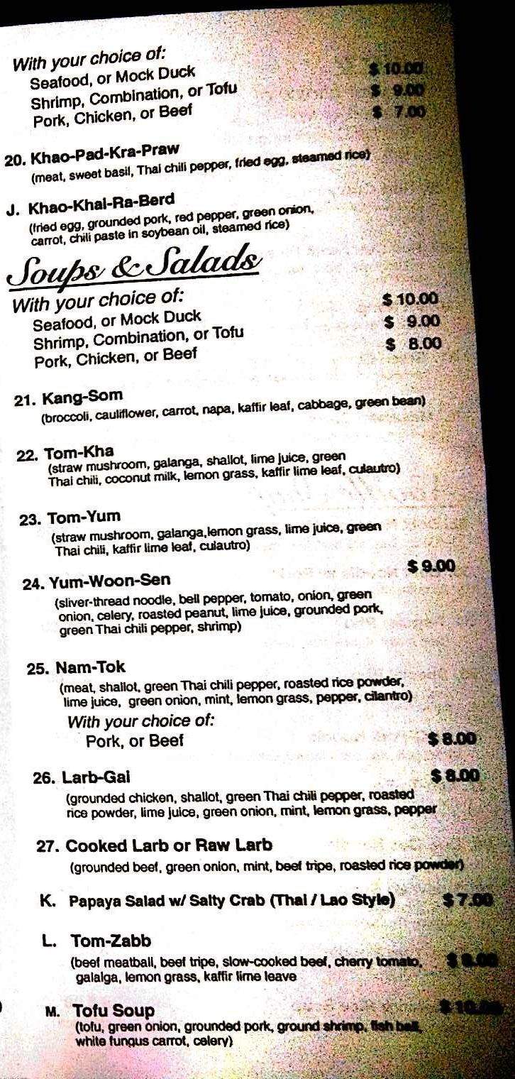 Bangkok Thai Deli - Saint Paul, MN menu_pic