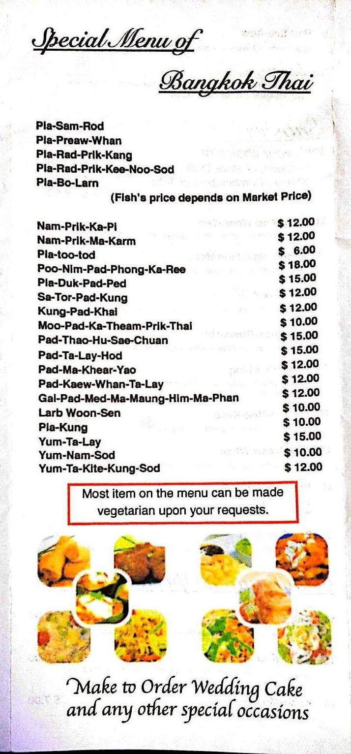 Bangkok Thai Deli - Saint Paul, MN menu_pic