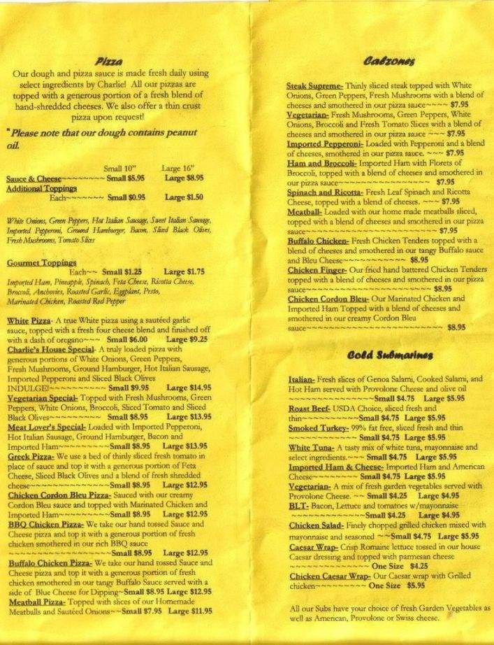Charlies-Rochester Pizza - Rochester, NH menu_pic